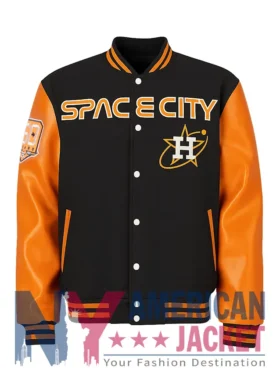 Houston Astros Space City Black and Orange Jacket