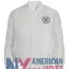 Idris Damson F1 2025 White Bomber Jacket