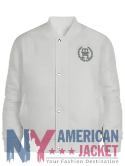 Idris Damson F1 2025 White Bomber Jacket