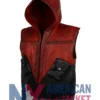 Jason Todd Hood Red Leather Vest