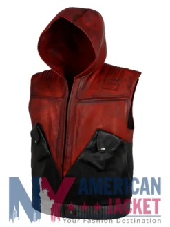 Jason Todd Hood Red Leather Vest