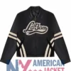 La Fam Retro Zip-Up Leather Varsity Jacket