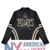 La Fam Zip-Up Retro Varsity Leather Jacket