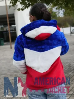 Larry Buffalo Bills Block Color Fur Coat