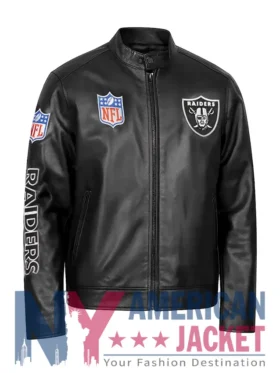 Las Leather Vegas Raiders Black Jacket