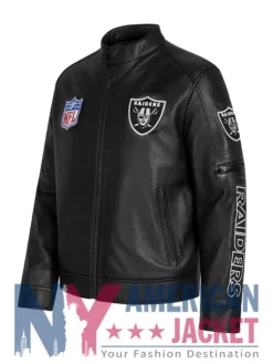 Las Vegas Black Leather Raiders Jacket