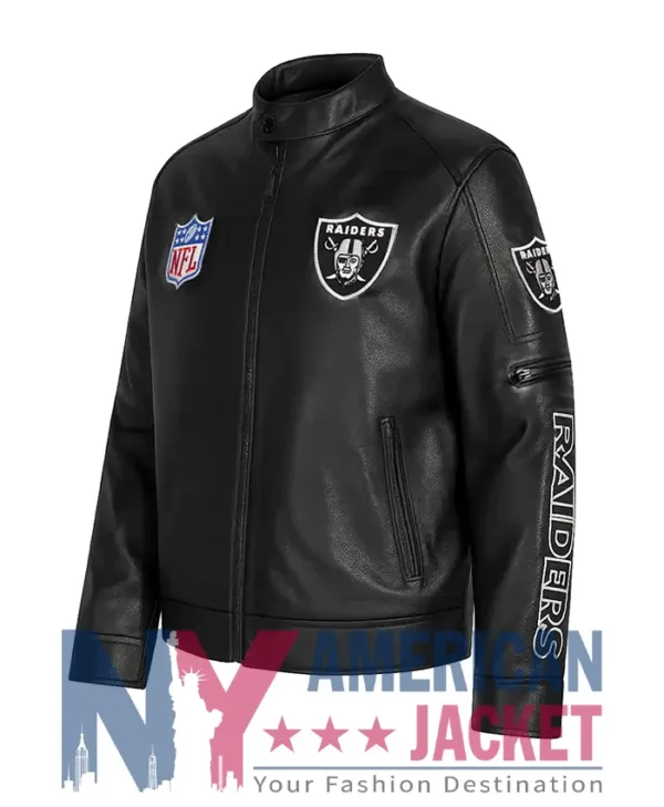 Las Vegas Black Leather Raiders Jacket