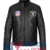 Las Vegas Raiders Black Leather Jacket