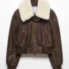 Leather Bomber Jacket Women