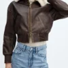 Leather Bomber Jacket Women For Sale