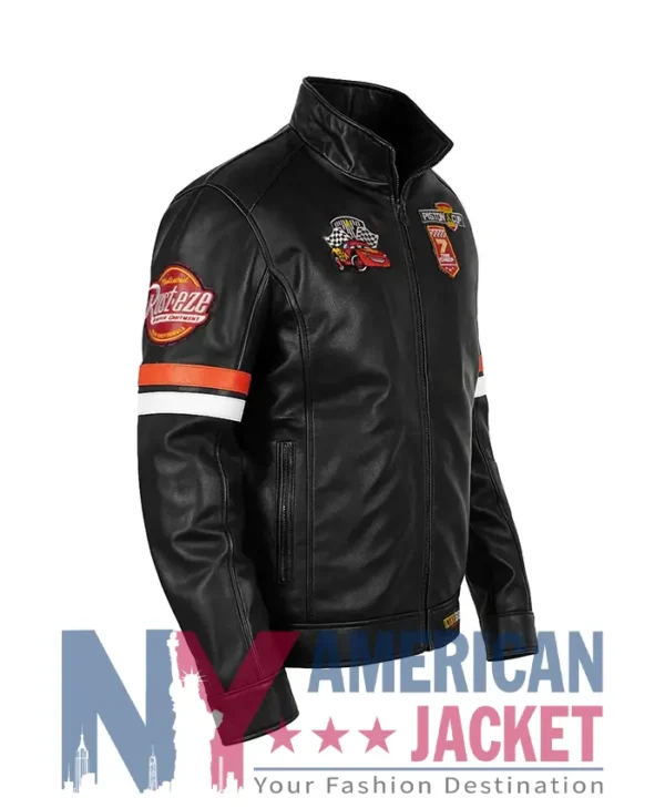 Lightning Black Mcqueen Racer Leather Jacket