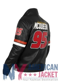 Lightning Mcqueen Racer Black Leather Jacket