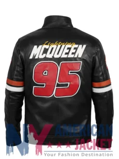 Lightning Racer Mcqueen Black Leather Jacket