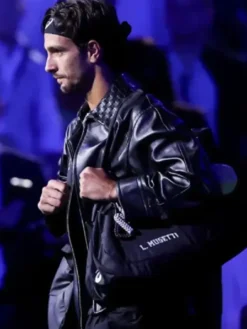 Lorenzo Musetti 2025 US Open Leather Black Jacket