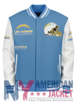 Los Angeles Chargers Mashup Varsity Blue And White Jacket