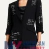 Love Letter Women's Feather Sleeves Blazer