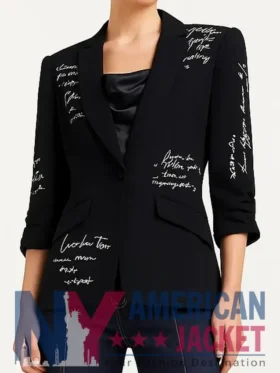 Love Letter Women's Feather Sleeves Blazer