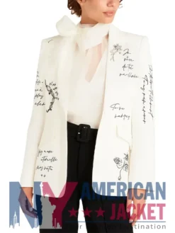 Love Letter Women's Sleeves Feather Blazer
