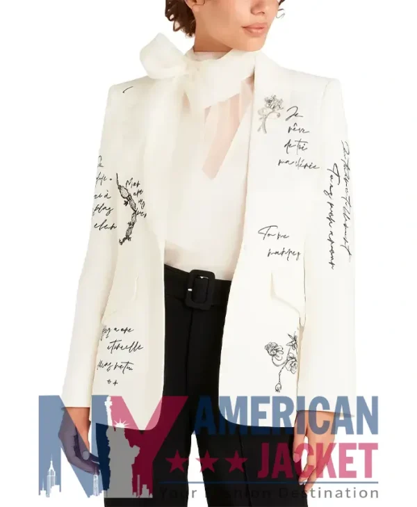 Love Letter Women's Sleeves Feather Blazer