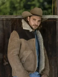 Luke Grimes Yellowstone S05 Leather Suede Jacket