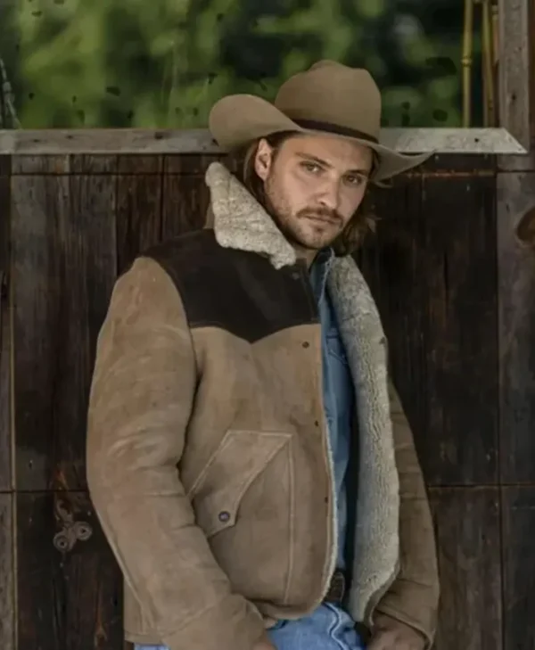 Luke Grimes Yellowstone S05 Leather Suede Jacket