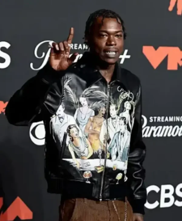 MTV Video Music Awards 2025 Skillibeng Leather Black Jacket