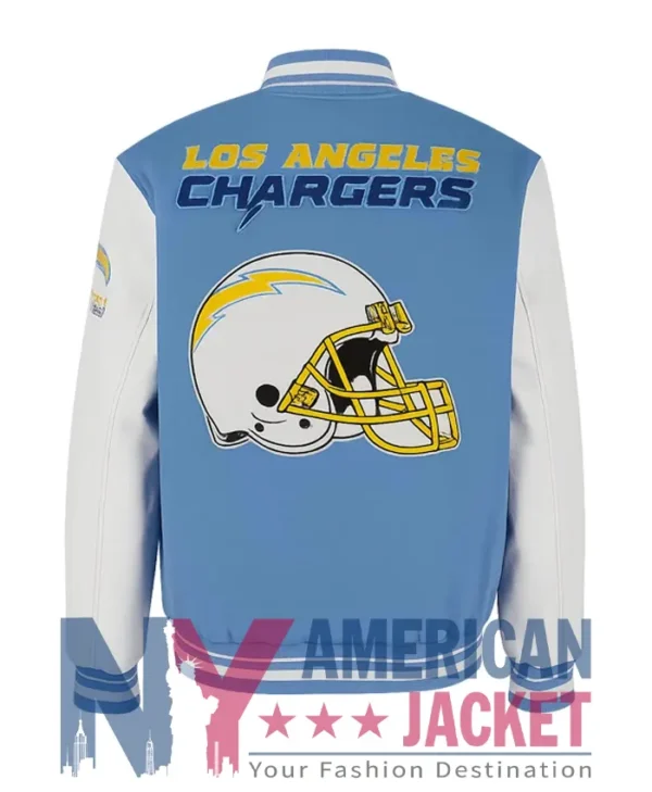Mashup Los Angeles Chargers Varsity Blue And White Jacket
