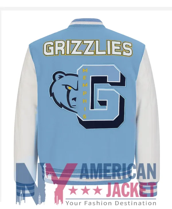 Memphis Grizzlies Blue And White Varsity Jacket