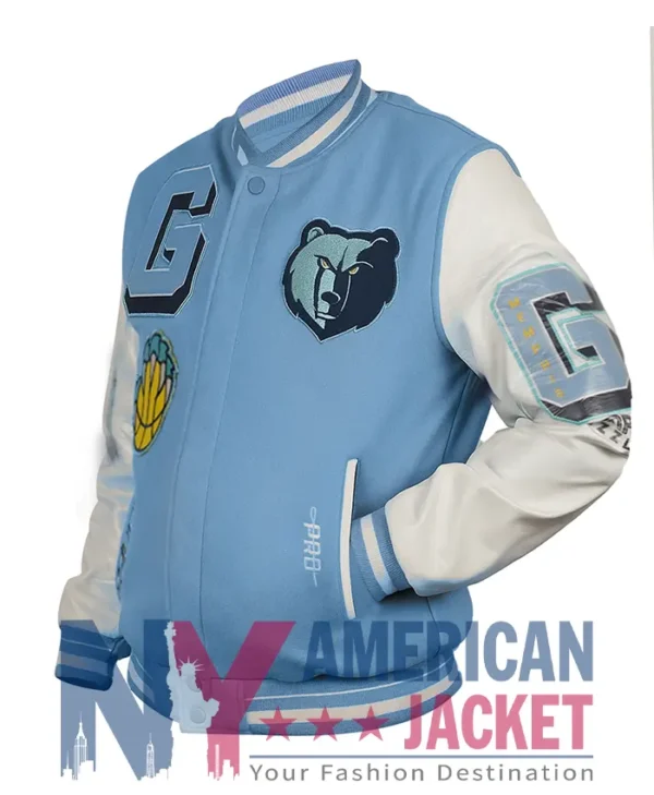 Memphis Varsity Grizzlies Blue And White Jacket