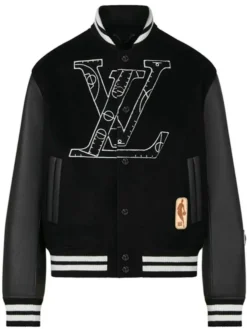 NBA Louis Vuitton Black Varsity Jacket
