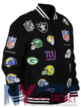 NFL All Teams Black Bomber Jacket