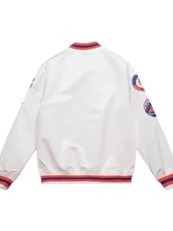 Alternative view of NY Mets City Collection White Satin Varsity Jacket