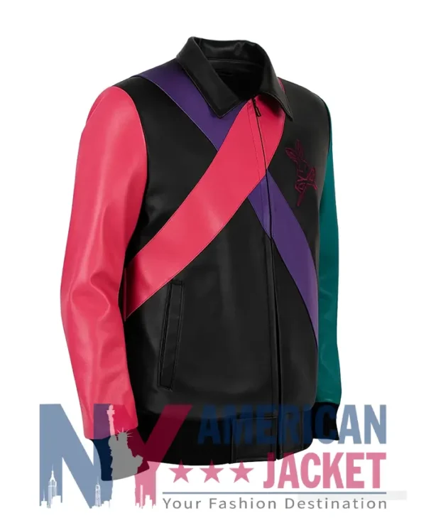 Neo Rebel Bunny Leather Bomber Jacket