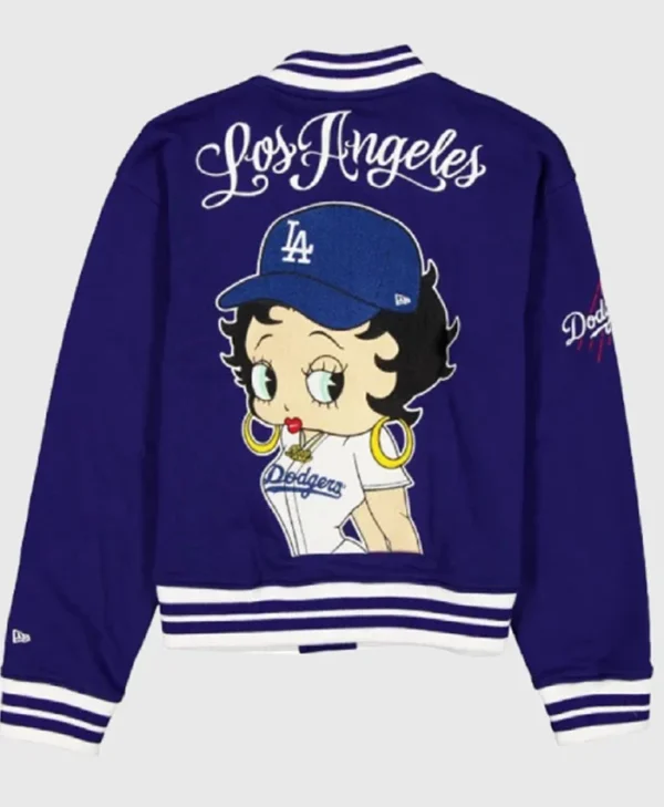 New Era x Bella Dona x Betty Boop Los Angeles Dodgers Varsity Bomber Jacket