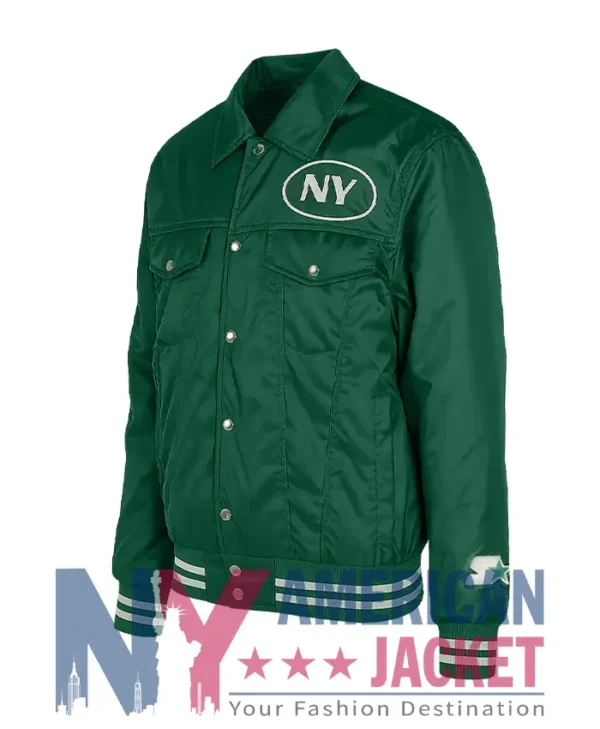 New York Jets Varsity Silver-Tab Trucker Jacket