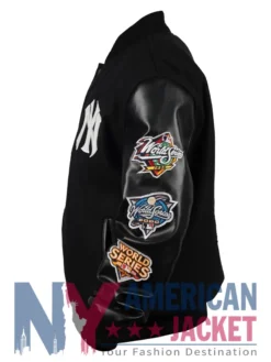New York Yankees Black Letterman Varsity Jacket