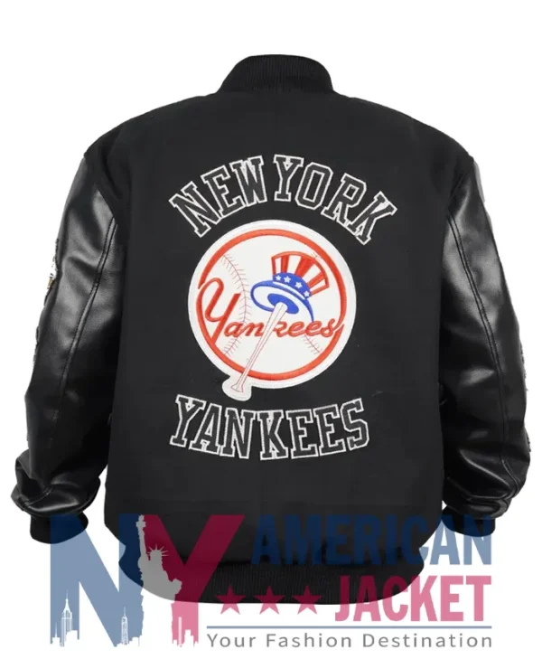 New York Yankees Black Varsity Letterman Jacket