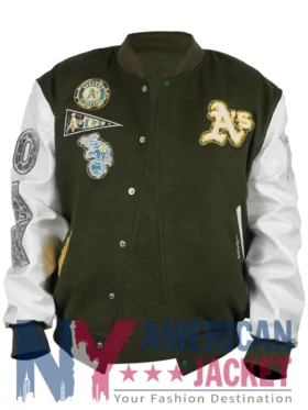 Oakland Athletics Animal Print Varsity Jacket