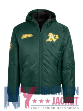 Oakland Athletics L-2B Hooded Historic Bomber Jacket