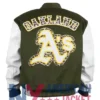 Oakland Athletics Print Animal Varsity Jacket