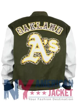Oakland Athletics Print Animal Varsity Jacket