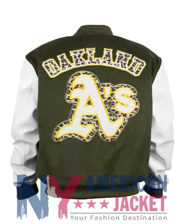 Oakland Athletics Print Animal Varsity Jacket