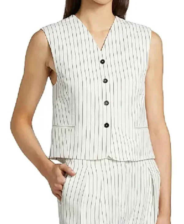 Only Murders In The Building Selena Gomez Pinstripe Vest