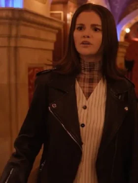 Only Murders In The Building Selena Gomez Pinstripe White Vest