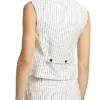 Only Murders In The Building Selena Gomez Pinstripe White Vest Back