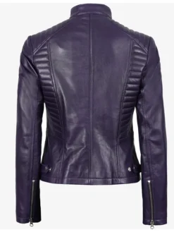 Order Cafe Racer Rachel Purple Leather Unisex Jacket
