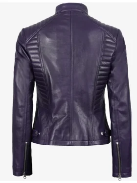 Order Cafe Racer Rachel Purple Leather Unisex Jacket