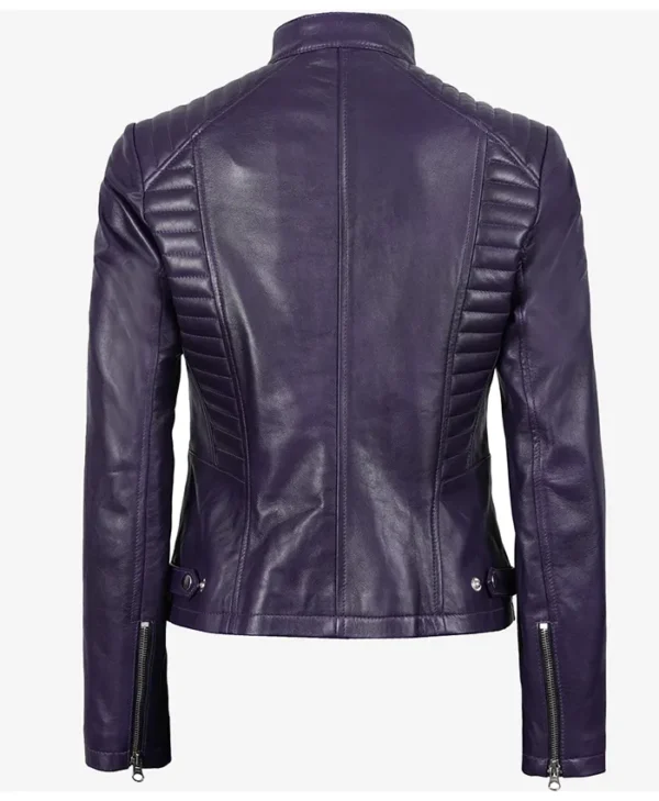 Order Cafe Racer Rachel Purple Leather Unisex Jacket