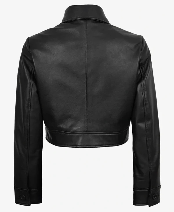 Order Freddie Harrington Cropped Black Leather Unisex Jacket