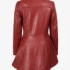 Order Peplum Red Leather Unisex Jacket